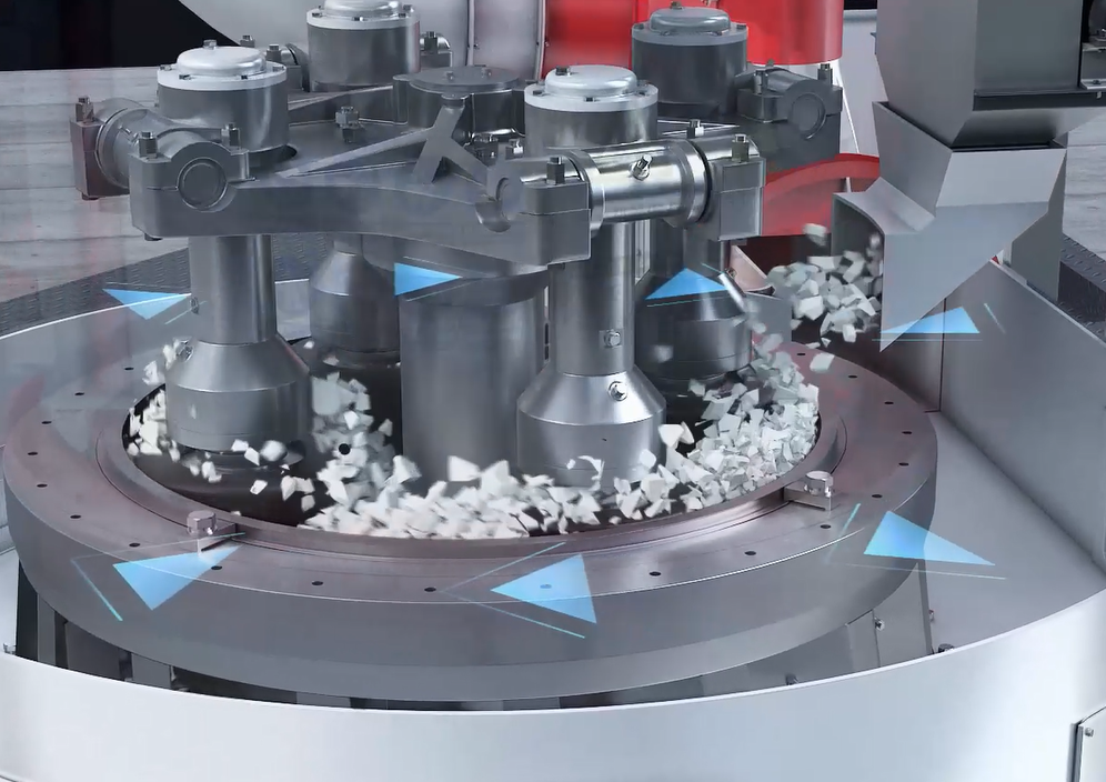 Schematic diagram of Raymond mill working principle